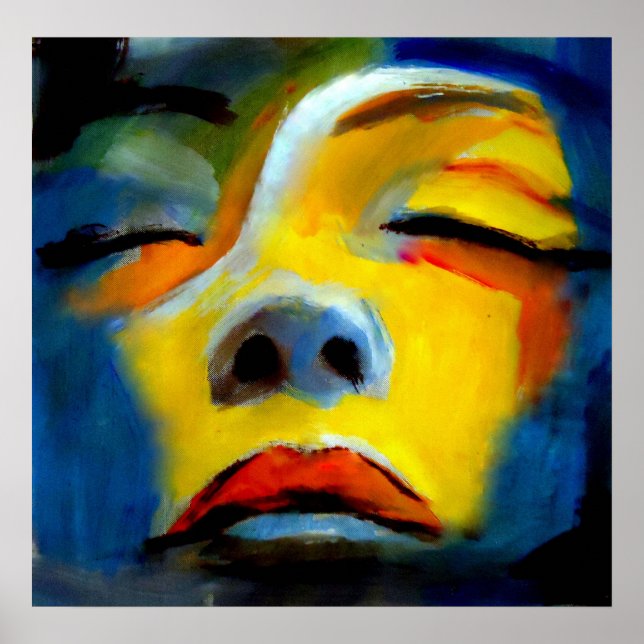 Portrait of a sleeping woman "Sleeping Beauty" Poster (Front)