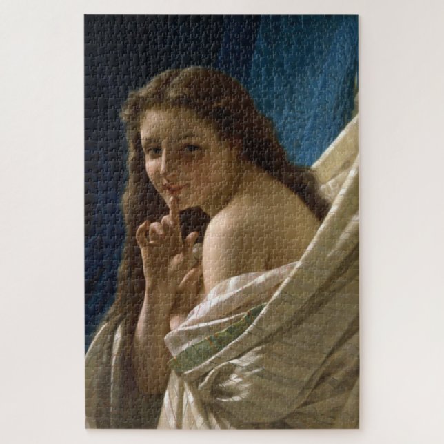 Portrait of a Sly and Teasing Female Beauty Jigsaw Puzzle (Vertical)