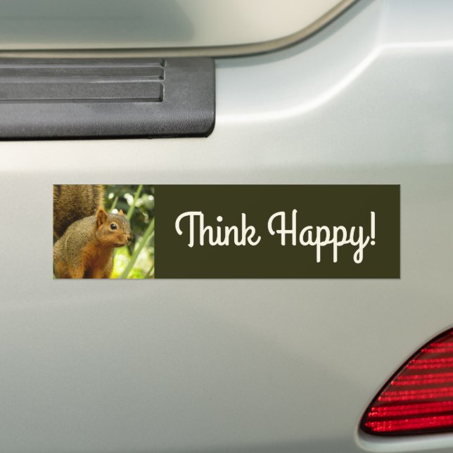 Portrait of a Squirrel Nature Animal Photography Bumper Sticker (On Car)