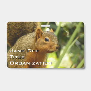 Portrait of a Squirrel Nature Animal Photography ID Badge