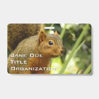 Portrait of a Squirrel Nature Animal Photography ID Badge
