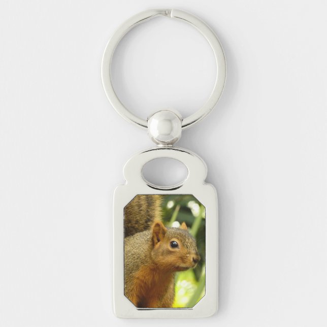 Portrait of a Squirrel Nature Animal Photography Key Ring (Front)