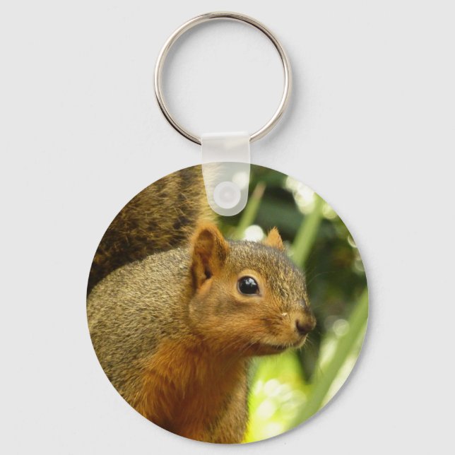 Portrait of a Squirrel Nature Animal Photography Key Ring (Front)