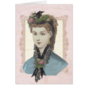 Portrait of a Victorian Beauty Vintage Collage