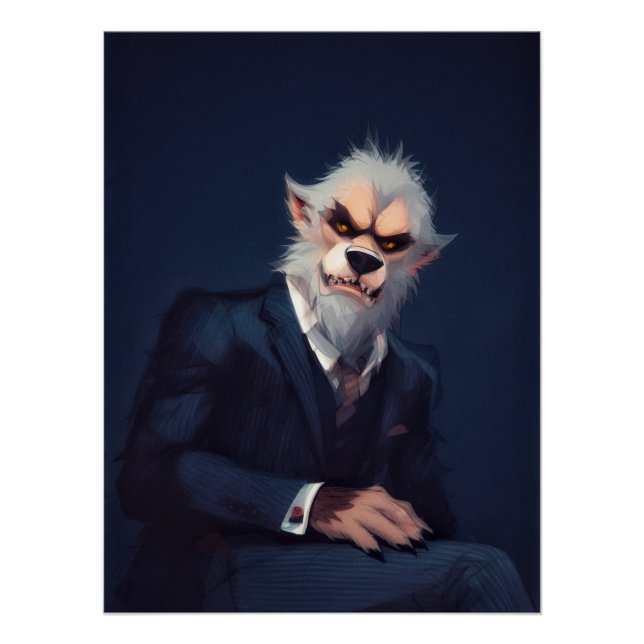 Portrait of a Werewolf in a Suit Poster (Front)