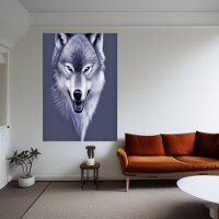 Portrait of a wolf | AI Art Poster
