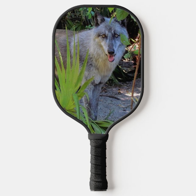 Portrait of a Wolf Pickleball Paddle (Front)