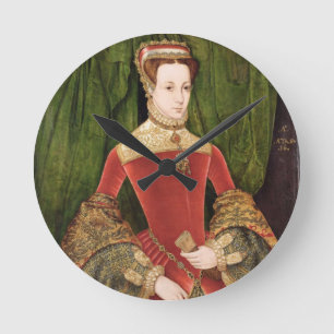 Portrait of a Woman, aged 16, previously identifie Round Clock