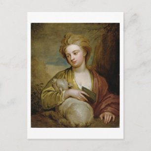 Portrait of a Woman as St. Agnes, traditionally id Postcard