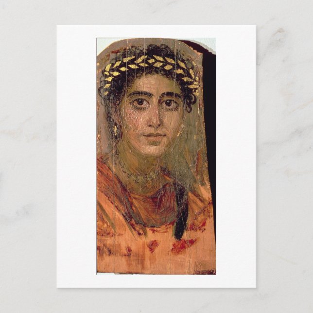Portrait of a Woman, from Fayum, Romano-Egyptian, Postcard (Front)