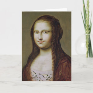 Portrait of a Woman Inspired by the Mona Lisa Card