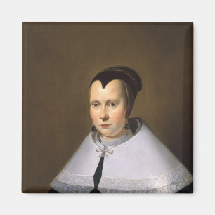 Portrait of a Woman (oil on panel Magnet