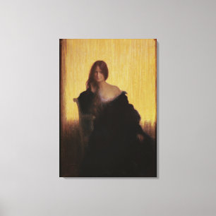 Portrait of a Woman (pastel on paper) Canvas Print