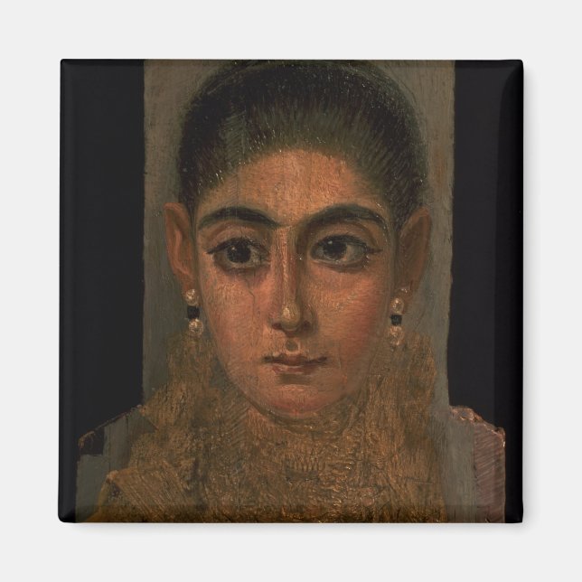 Portrait of a woman wearing a gold pectoral, tomb magnet (Front)