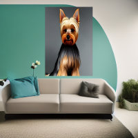 Portrait of a Yorkshire Terrier | AI Art  Poster