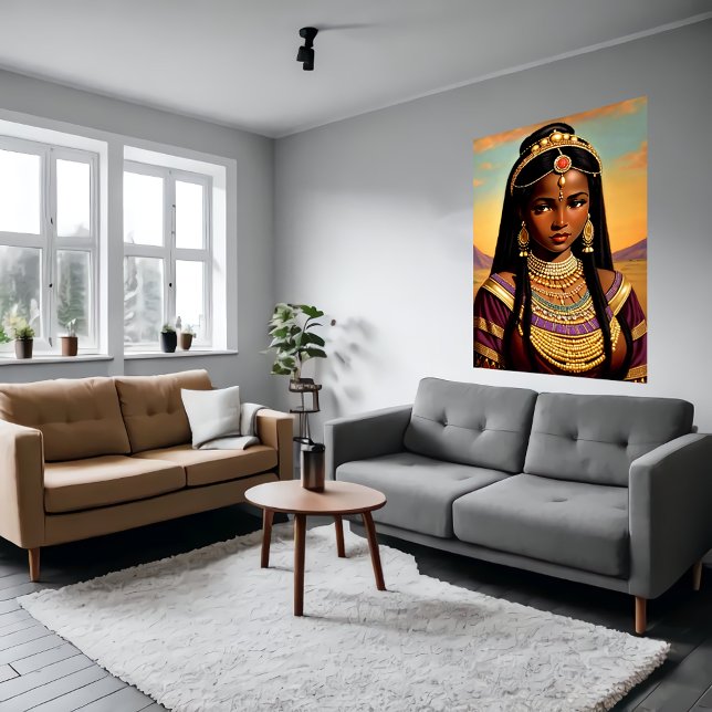 Portrait of a young African Princess | AI Art Poster (Creator Uploaded)