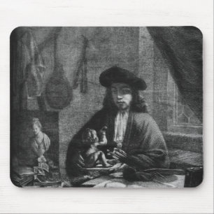 Portrait of a Young Artist, engraved by Mouse Pad