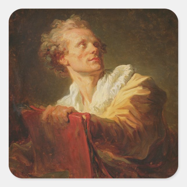 Portrait of a Young Artist Square Sticker (Front)
