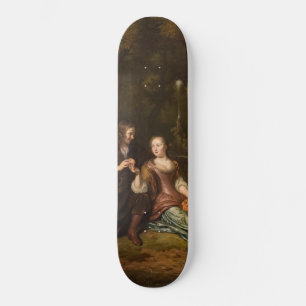Portrait of a Young Couple (Vintage Dutch Art) Skateboard