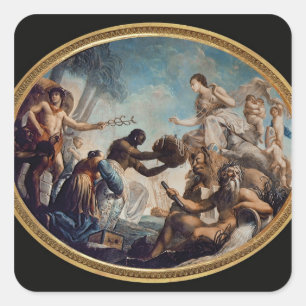 Portrait of a young Gentleman (oil on canvas) Square Sticker