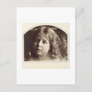 Portrait of a Young Girl (albumen print from a col Postcard