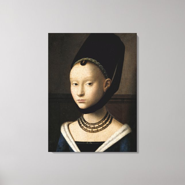 Portrait of a Young Girl (Christus) 1465-1470 Canvas Print (Front)