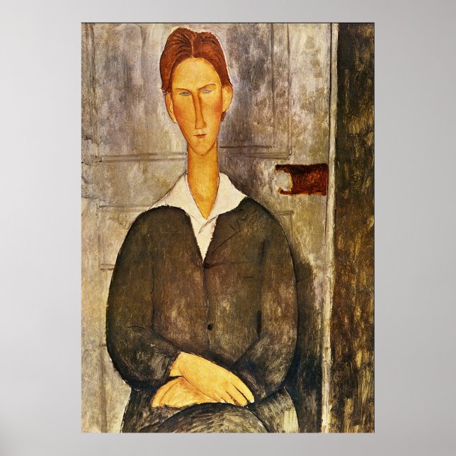 Portrait of a Young Man - Amedeo Modigliani Poster (Front)