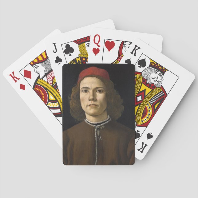 Portrait of a Young Man (by Sandro Botticelli) Playing Cards (Back)