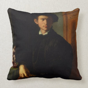 Portrait of a young man, c.1532-40 (oil on panel) cushion