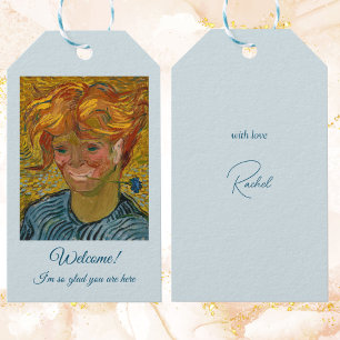 Portrait of a Young Man with Cornflower, Van Gogh Gift Tags