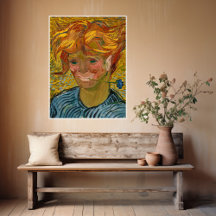 Portrait of a Young Man with Cornflower, Van Gogh