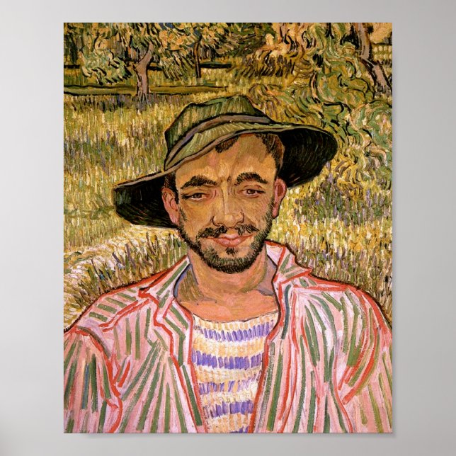 Portrait of a Young Peasant Van Gogh Fine Art Poster (Front)