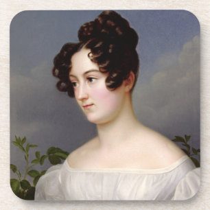 Portrait of a Young Woman, 1827 (oil on canvas) Coaster