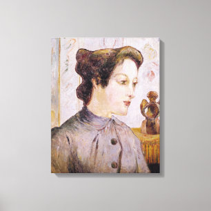 Portrait of a Young Woman, 1886 Canvas Print