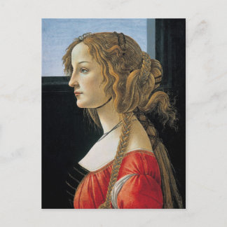 Portrait of a Young Woman by Botticelli Postcard