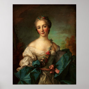 Portrait of a Young Woman by Jean-Marc Nattier Poster