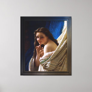 Portrait Of A Young Woman by Pierre Auguste Cot Canvas Print