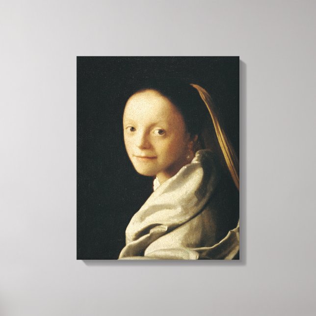 Portrait of a Young Woman, c.1663-65 Canvas Print (Front)