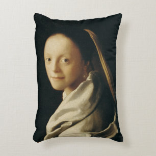 Portrait of a Young Woman, c.1663-65 Decorative Cushion