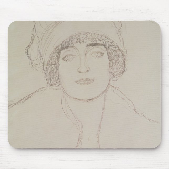 Portrait of a Young Woman Mouse Pad (Front)
