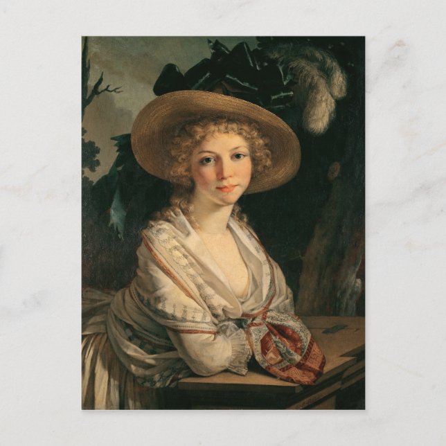 Portrait of a Young Woman Postcard (Front)