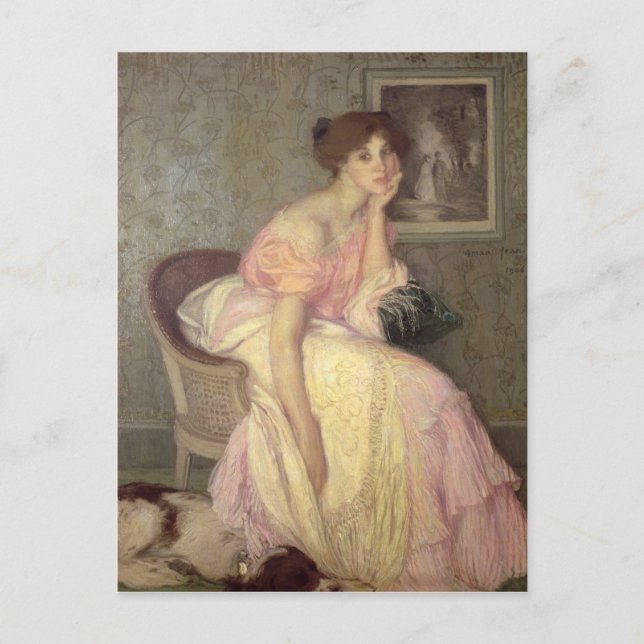 Portrait of a young woman postcard (Front)