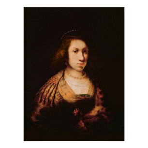 Portrait of a young woman poster