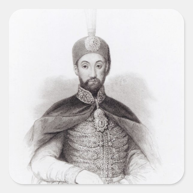 Portrait of Abdulmecit Square Sticker (Front)