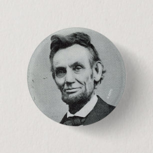 Portrait of Abe Lincoln 1 3 Cm Round Badge
