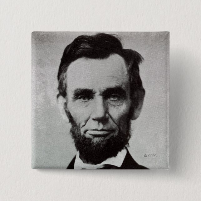 Portrait of Abe Lincoln 2 15 Cm Square Badge (Front)