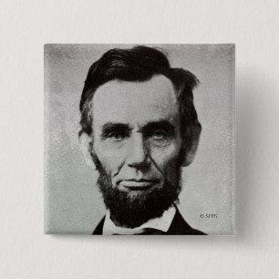 Portrait of Abe Lincoln 2 15 Cm Square Badge