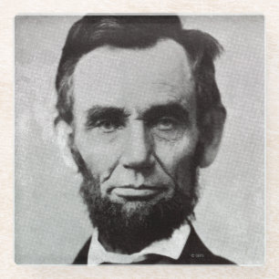 Portrait of Abe Lincoln 2 Glass Coaster
