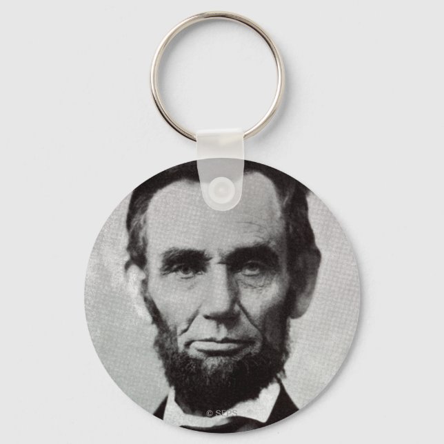 Portrait of Abe Lincoln 2 Key Ring (Front)