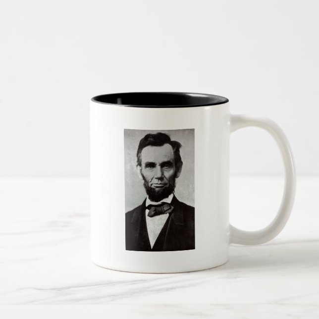 Portrait of Abe Lincoln 2 Two-Tone Coffee Mug (Right)